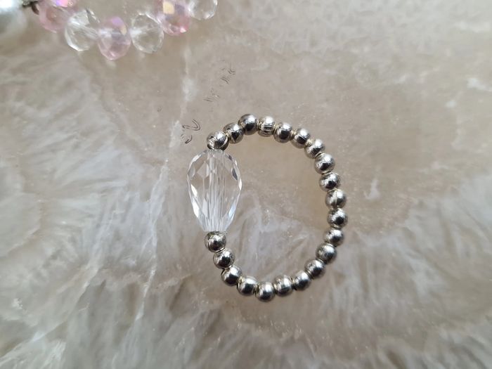 Lot De 3 Bagues Nylon Perles Cristal - photo numéro 19