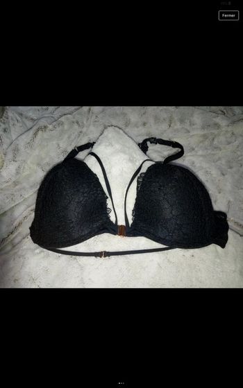 Soutien-gorge etam 90B lanières sexy noir