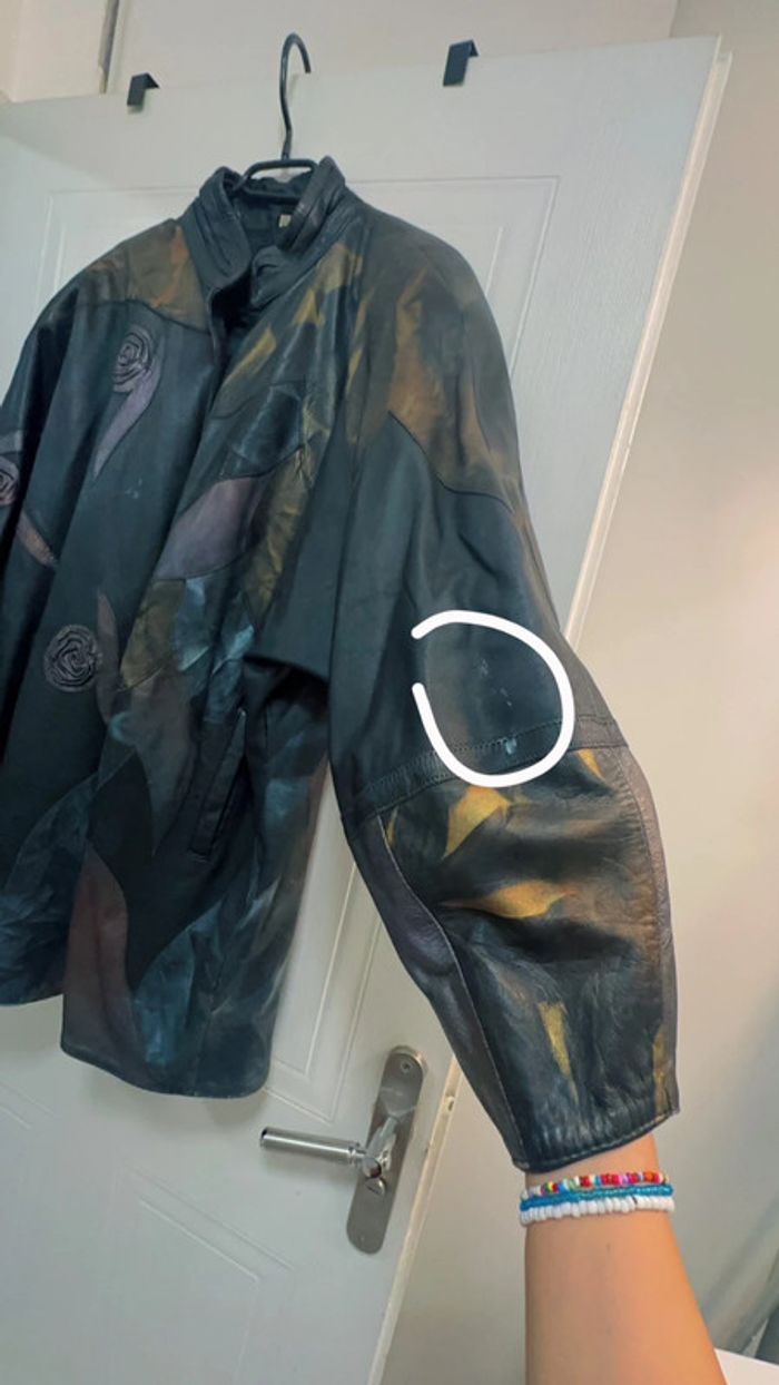 Manteau en Cuir Vintage taille 44 - photo numéro 6