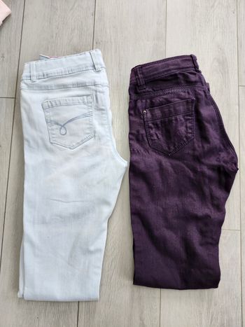 Lot 2 jeans skinny okaidi et IKKS 12 ans