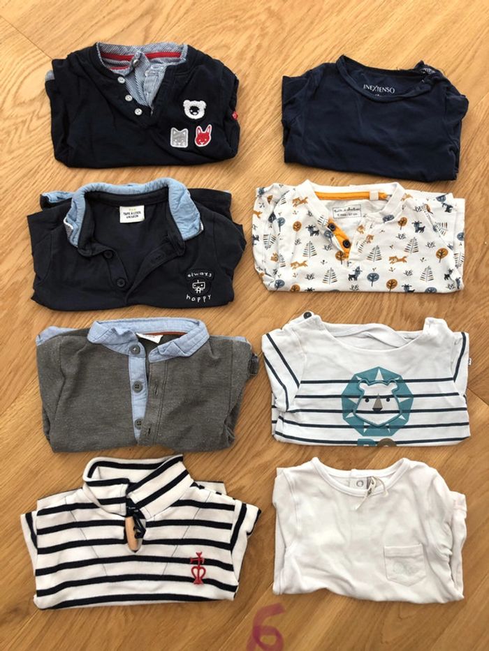 Lot 8 t.shirts 6 mois