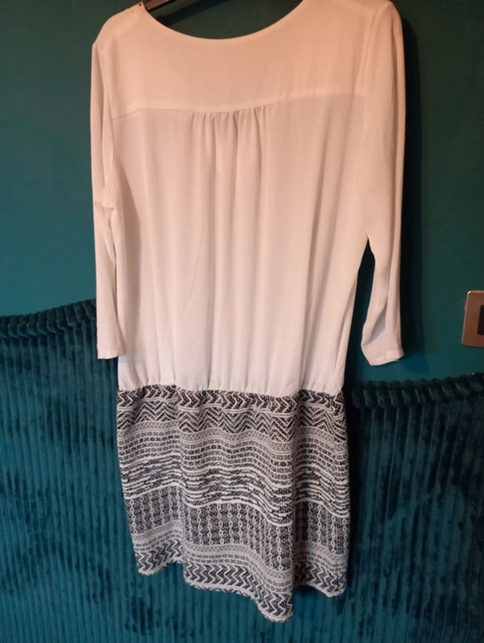 Robe midi bi matière - photo numéro 4