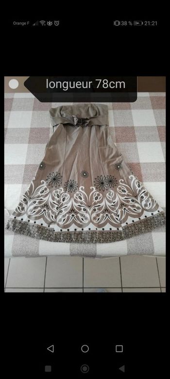 Robe bustier taupe taille S