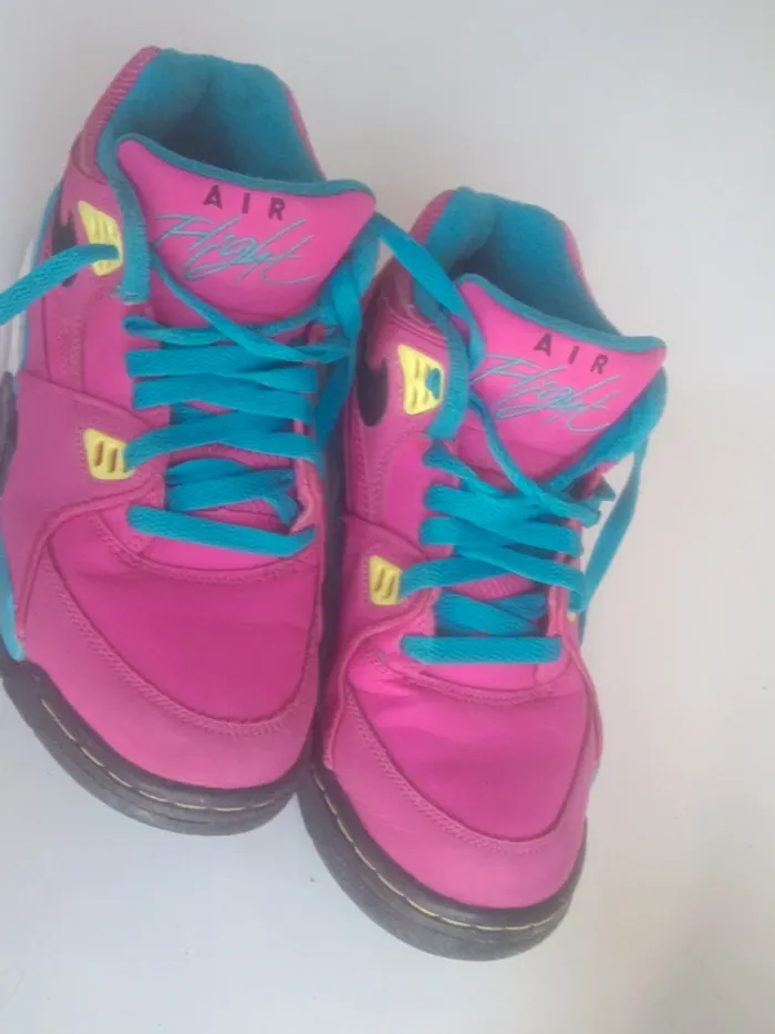 💓basket femme Nike air flight limité rose et bleu pointure 38 rare couleur fashy sport - photo numéro 7