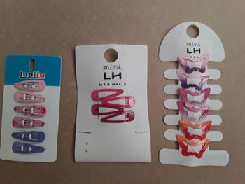 Lot petites barrettes colorées NEUVES