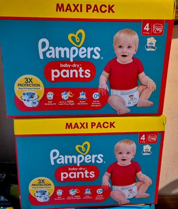2 cartons maxi pack pampers pants taille 4