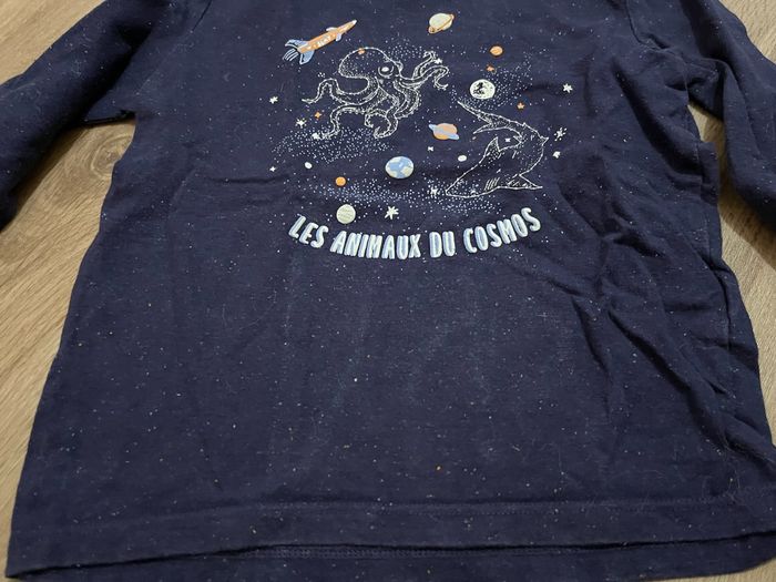 T-shirt enfant Sergent Major – Thème animaux & cosmos 👦 Taille : 3 ans / 36 mois Très bon état - photo numéro 2