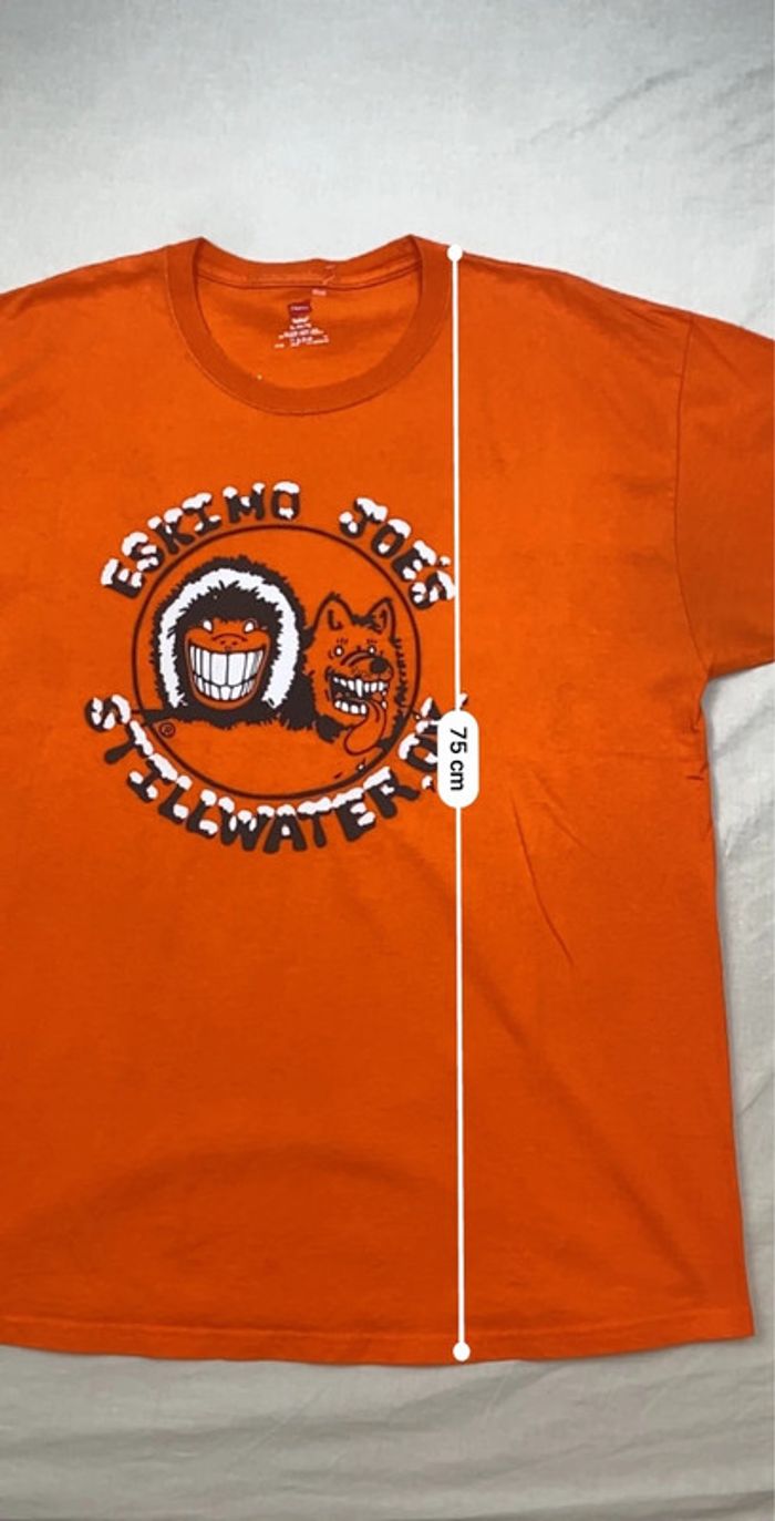 T-shirt imprimé sport USA, homme, été,Orange, XL - photo numéro 5