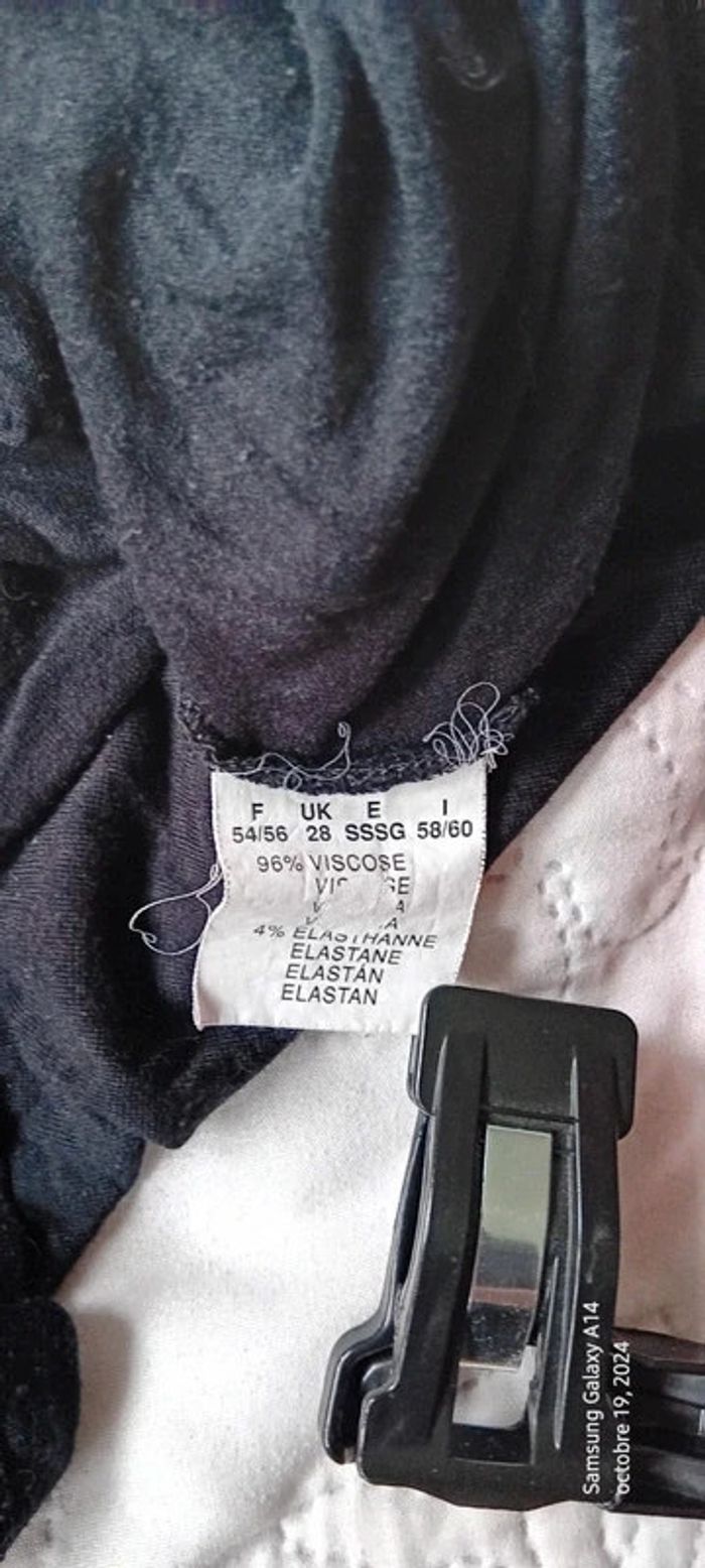 Haut viscose avec dentelle et broderies noir femme 54 in extenso - photo numéro 17