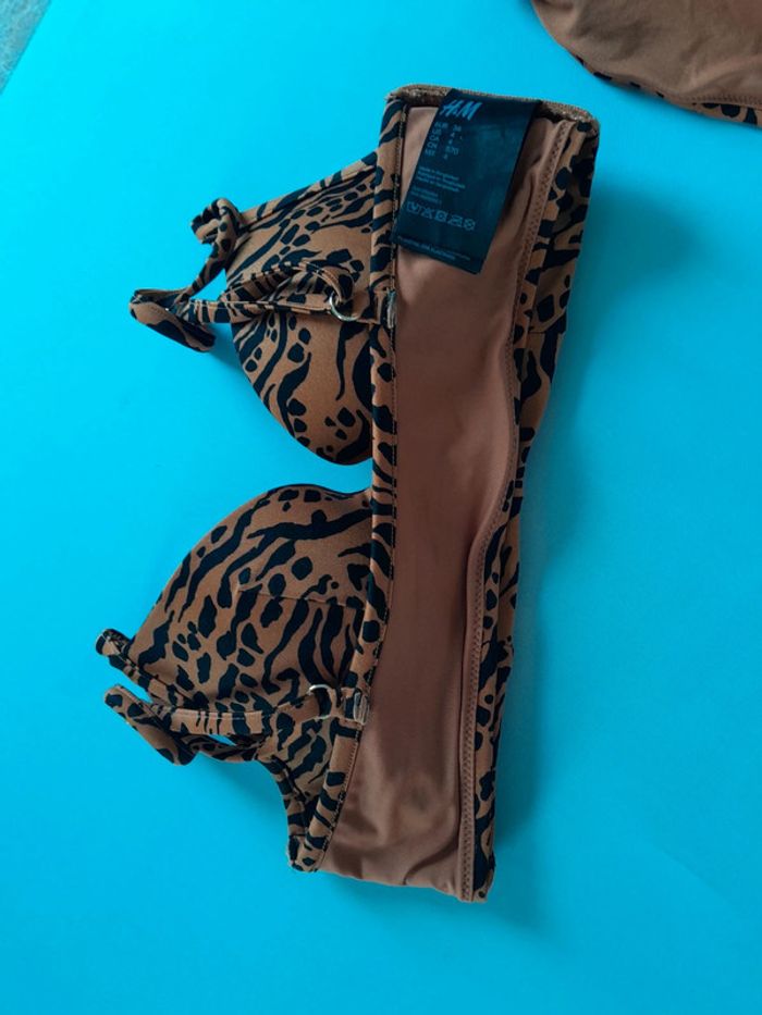 Maillot de bain 2 pièces  H&M taille 36 motif zèbre - photo numéro 8