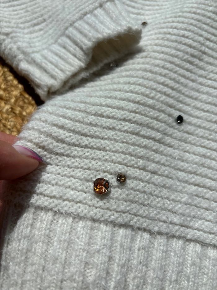 Pull hiver avec strass - photo numéro 3