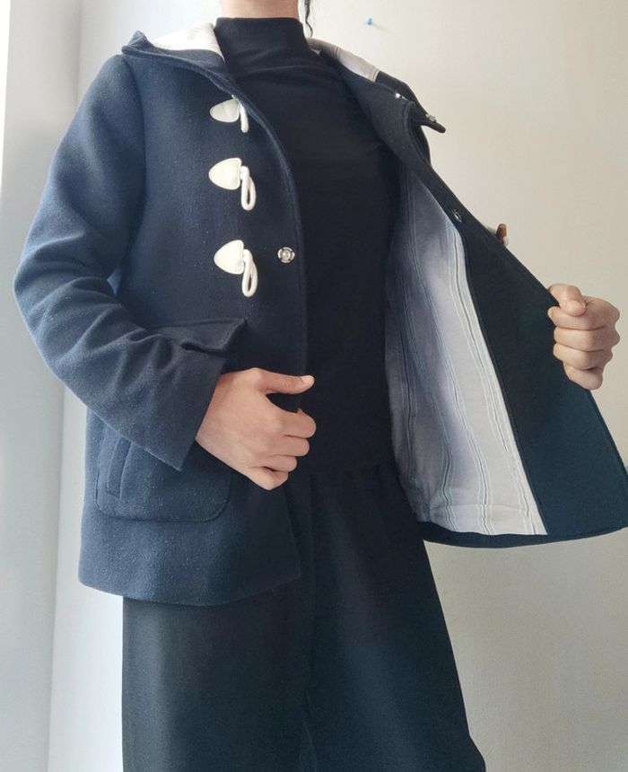 Veste intersaison EDC by Esprit avec capuche bleu marine M très bon état - photo numéro 3