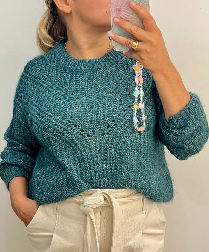 Pull Doux Maille Ajourée Taille L