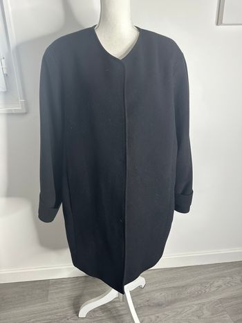 Manteau caban en laine noir Punto Roma T48 4XL