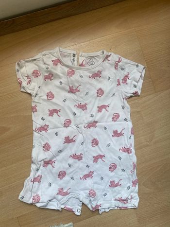 Combishort léopard rose