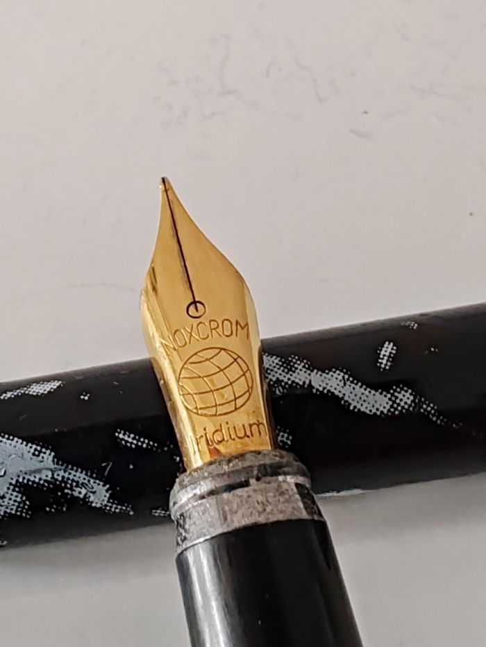 Stylo Plume noir marbré INOXCROM - photo numéro 4