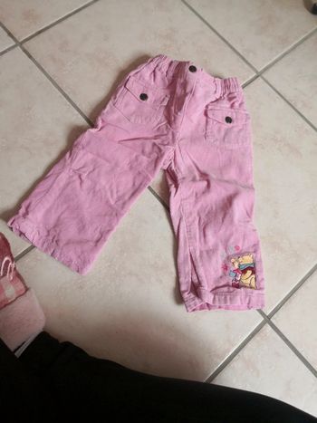 Pantalon effet velour