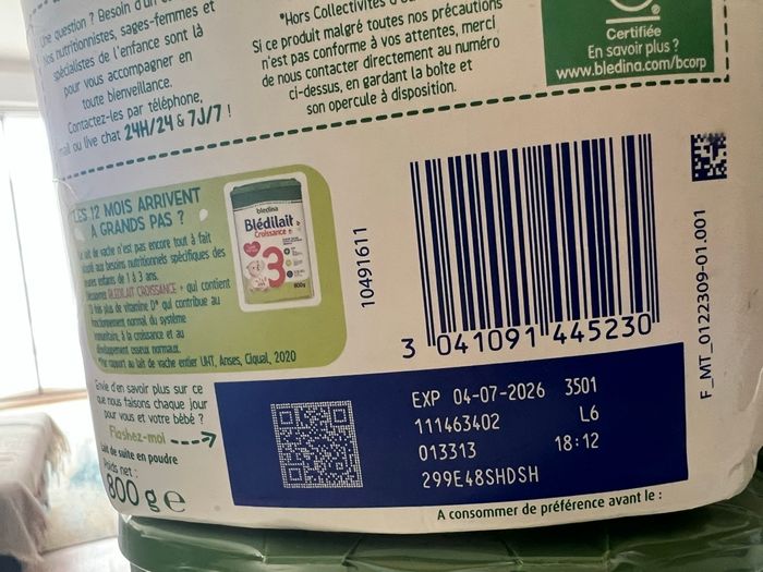 4 lait blédilait 2eme age - photo numéro 3