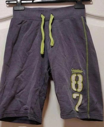 Short molleton marine et vert anis H&M 7/8 ans