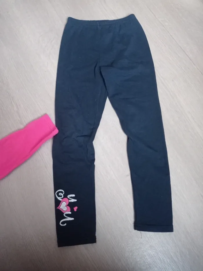 Ensemble manche longue rose avec legging - photo numéro 4
