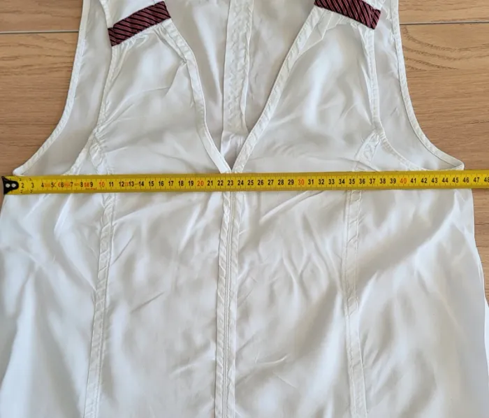 Débardeur blanc en coton lyocell Bonobo Taille 36 - photo numéro 8