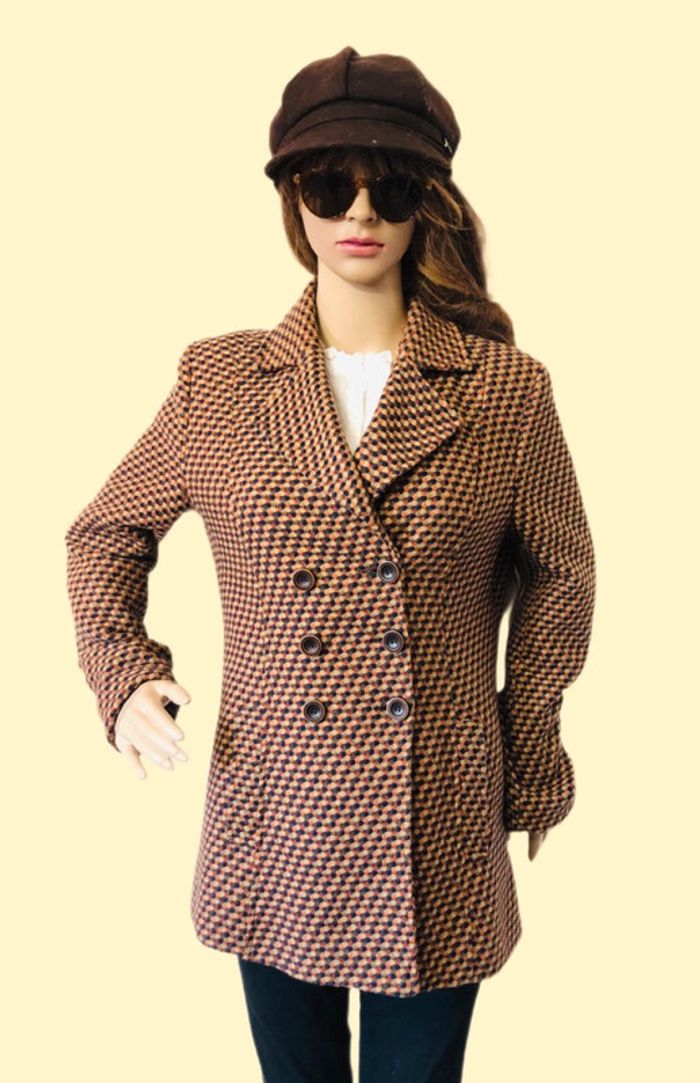 🤎Blazer laine motif multicolore Motivi wool multicolor pattern blazer🧡 - photo numéro 10