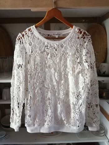 Blouse bohème dentelle taille 40