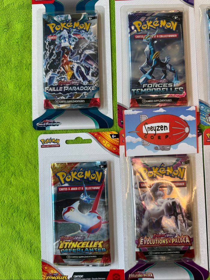 Lot de 6 Boosters Blisters Pokémon Bloc EV EVO1 EV02 EVO4 EV05 EV08 EV06 Neuf et Scellé - photo numéro 3