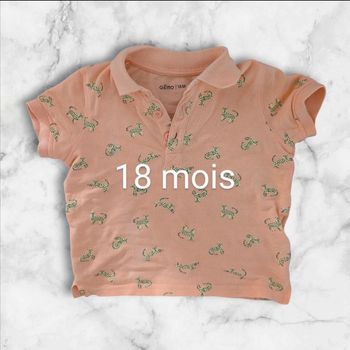 Polo manche courte été bébé garçon 18 mois