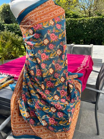 Long foulard indien, paréo, neuf