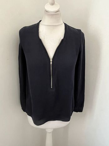 Blouse en soie marine The Kooples XS