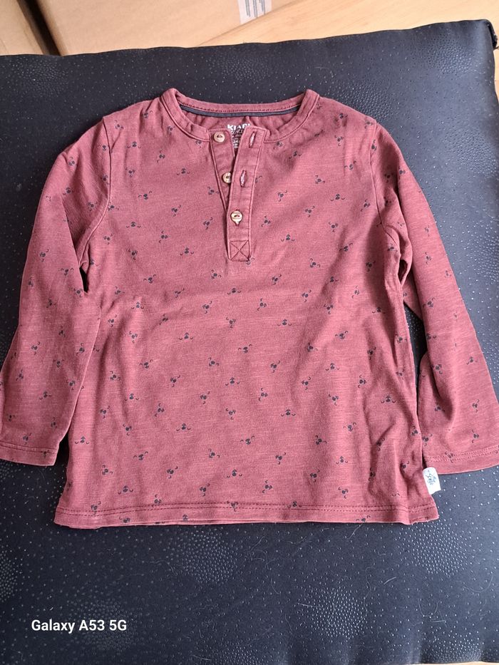 T-shirt ML bordeaux