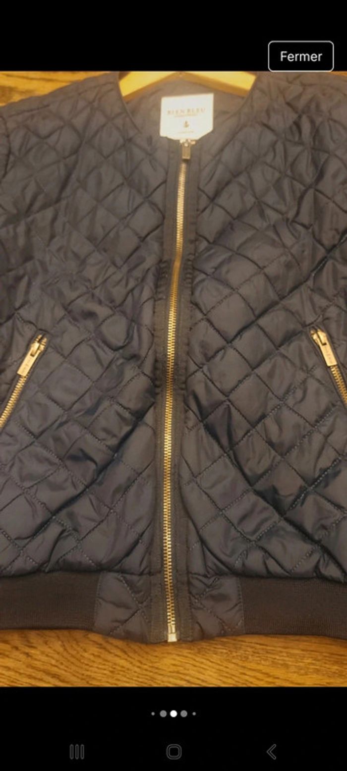 Jolie Veste coupe vent Bien Bleu taille M - photo numéro 5