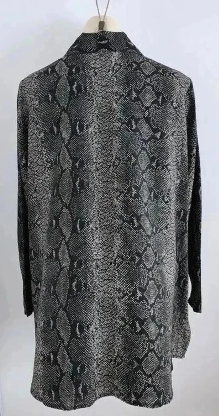 Blouse vintage noir et argenté - 123 - taille 36/38 - photo numéro 3