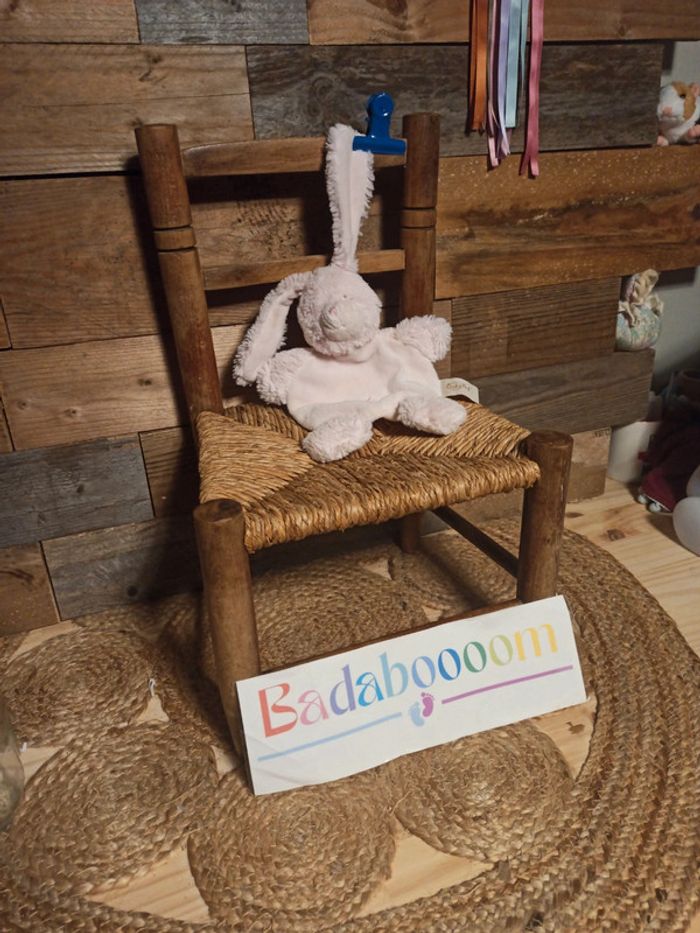 Doudou lapin rose baby nat