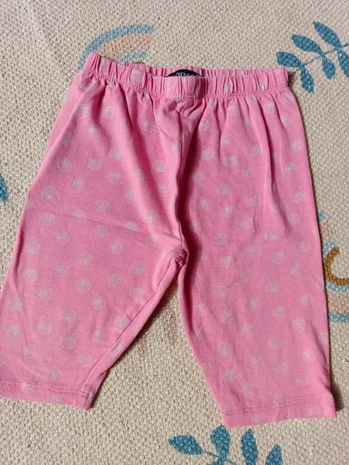 Short rose coquillage brillant 4 ans coton