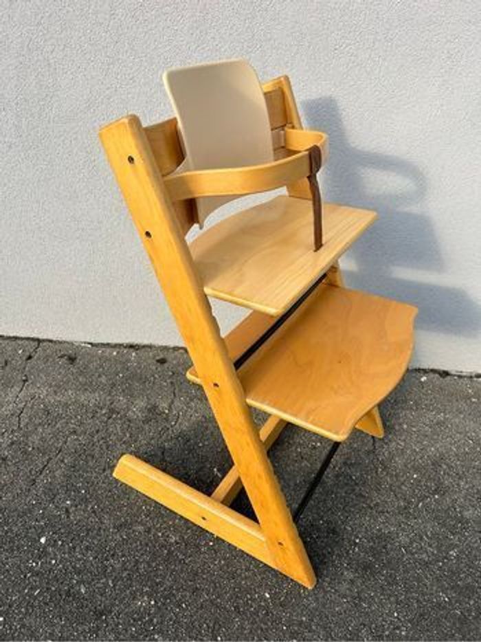 Chaise Tripp Trapp Stokke en bois naturel + arceau - photo numéro 4