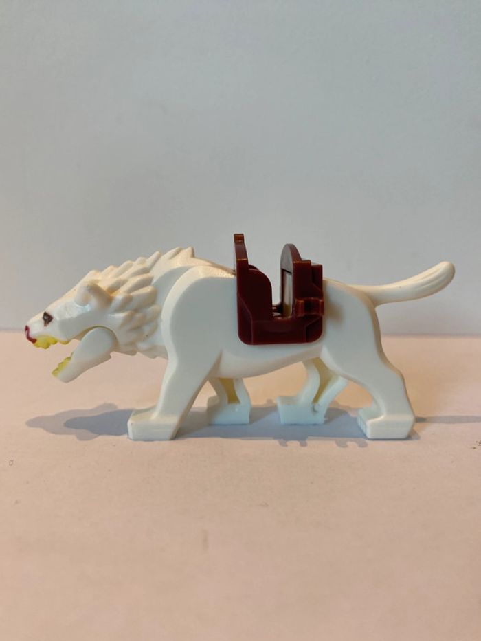 Figurine type lego Warg blanc. le seigneur des anneaux/Hobbit - photo numéro 2