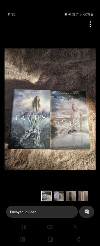 Les 2 tomes de la collection larmes de Lauren Kate