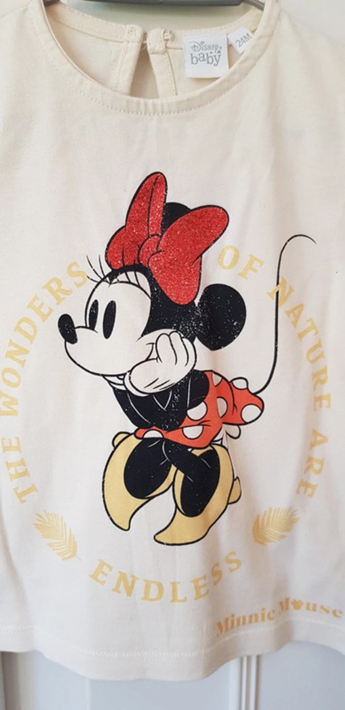 Tee-shirt Minnie Disney 24 mois - photo numéro 2