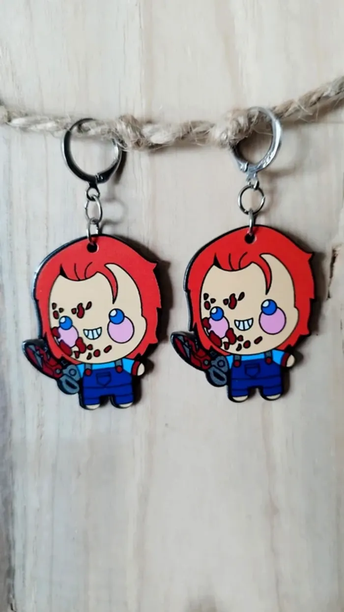 Boucles d'oreilles Halloween Chucky - photo numéro 2
