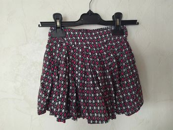 Jupe volante Harlequin noir fuschia