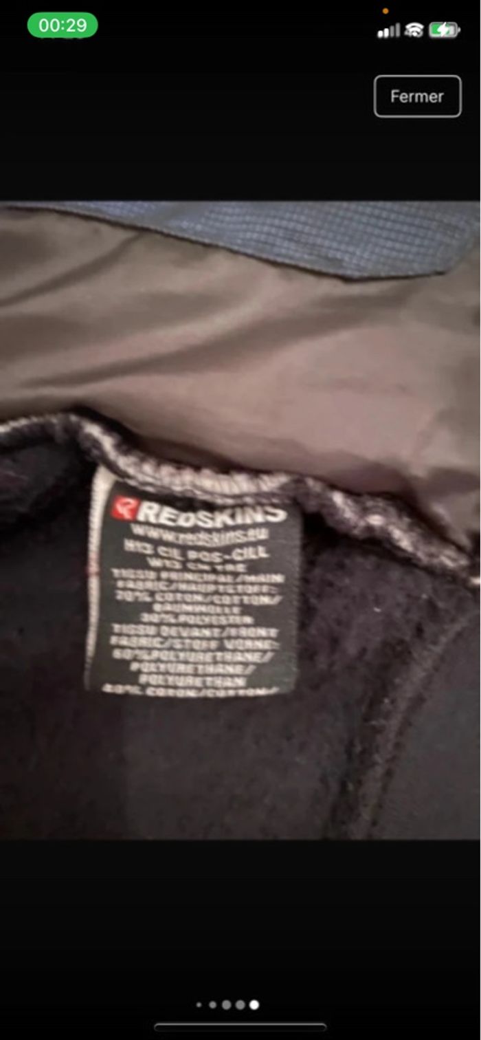 veste Redskins à capuche bleue - photo numéro 4