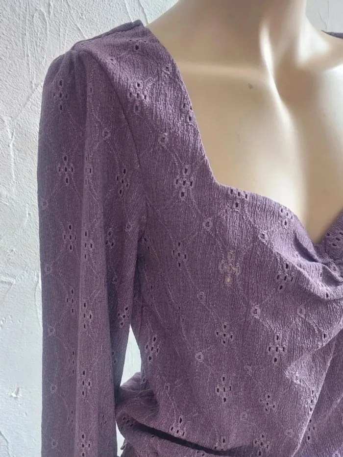 Haut violet manches longues Taille S - photo numéro 4