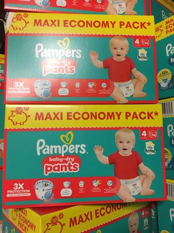 188 couches Pampers baby dry pants taille 4