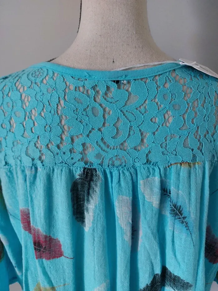 Haut bleu 100% coton neuf - photo numéro 5