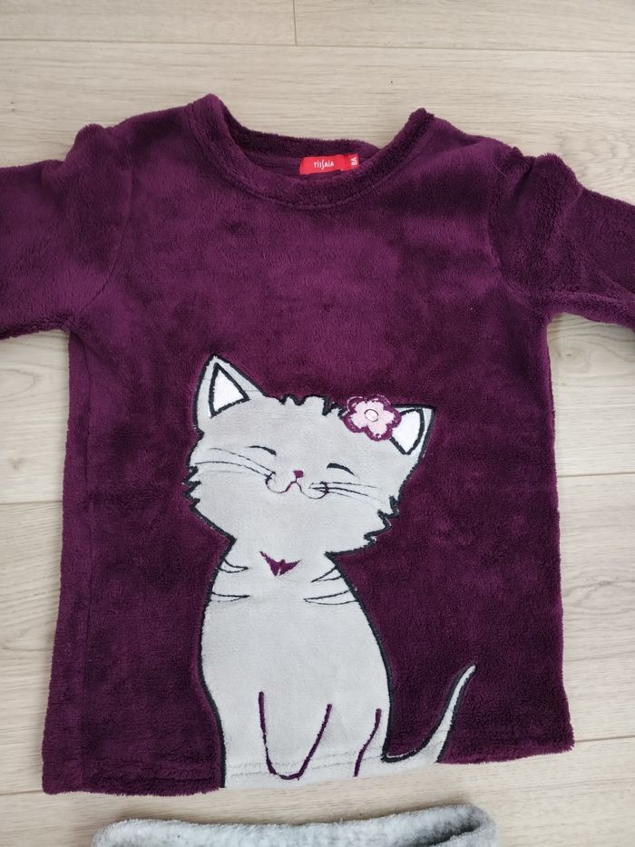Pyjama chat peluche chaud fille hiver 8 ans Tissaia - photo numéro 2