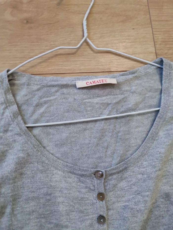 Pull gris, taille S - photo numéro 2