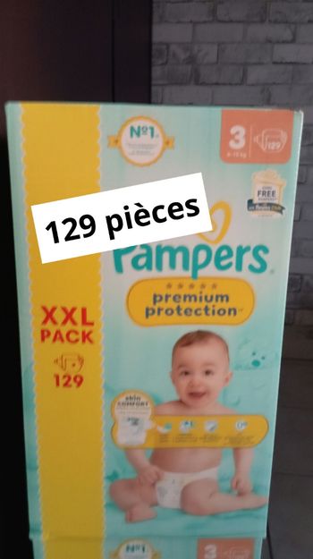 Pack xxl Pampers premium protection taille 3