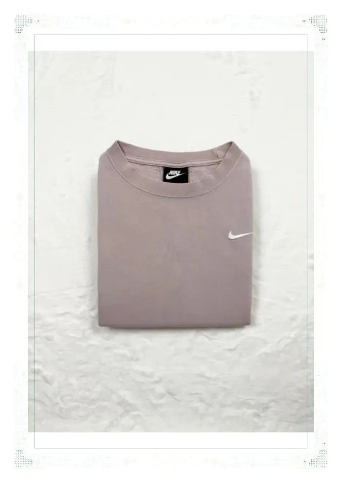 Nike pull crop top coupe large rose femme taille S coton - photo numéro 13